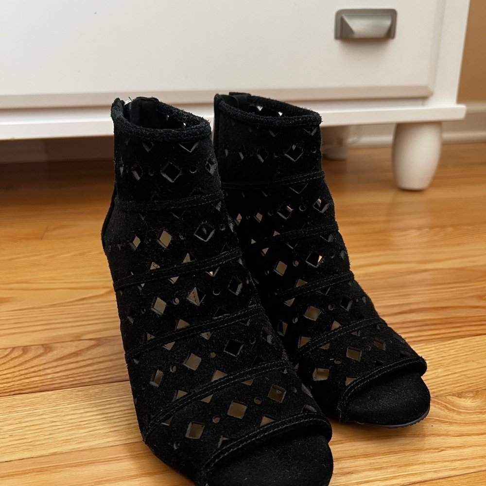 Michael Kors Black Cutout Ankle Booties
